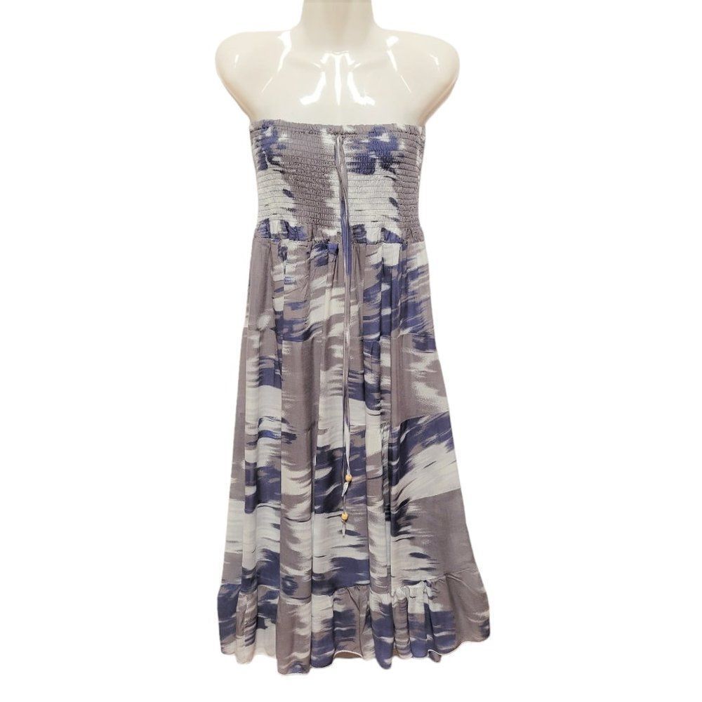 Strapless Dress, Cotton Dress, Cotton Cover Up, Beach Coverup- Size M- NEW